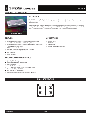 SFC05-4-T75-1 Datasheet PDF ProTek Devices.