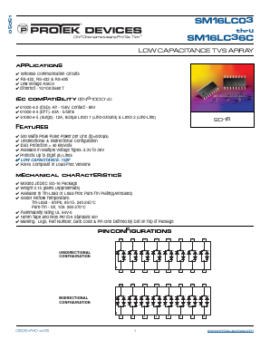 SM16LC15C Datasheet PDF ProTek Devices.