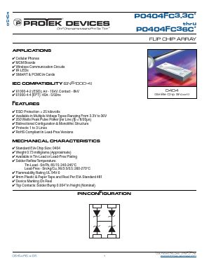 P0404FC05C-LF-T75-1 Datasheet PDF ProTek Devices.