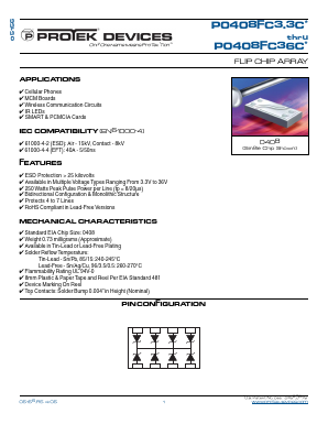P0408FC12C-T75-1 Datasheet PDF ProTek Devices.