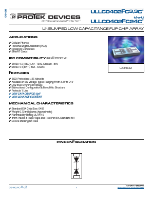 ULLC0402FC05C-T75-1 Datasheet PDF ProTek Devices.