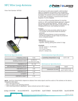 W7002 Datasheet PDF Pulse Electronics