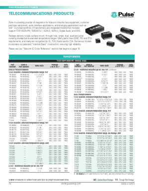 T1229NL_ Datasheet PDF Pulse Electronics