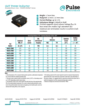 PA4331.XXXNLT Datasheet PDF Pulse Electronics