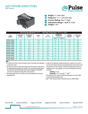 PA2050.413NL Datasheet PDF Pulse Electronics