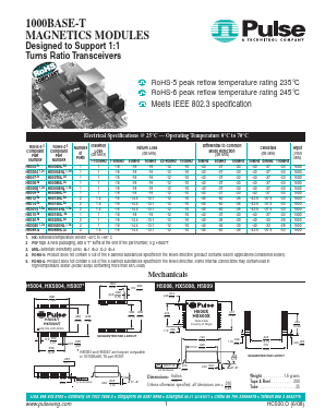 HX5004NL Datasheet PDF Pulse Electronics
