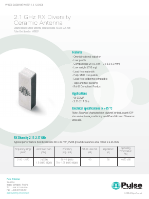 W3030 Datasheet PDF Pulse Electronics