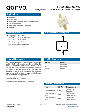 T2G6003028-FS-EVB1 Datasheet PDF Qorvo, Inc