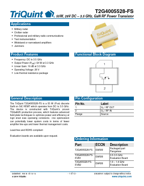 T2G4005528-FS-EVB2 Datasheet PDF Qorvo, Inc