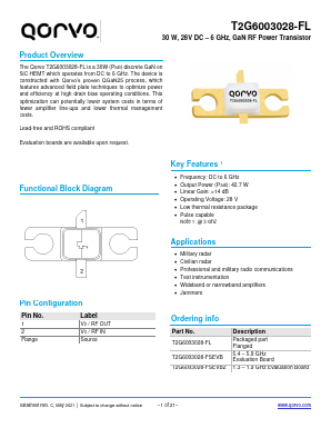 T2G6003028-FSEVB Datasheet PDF Qorvo, Inc