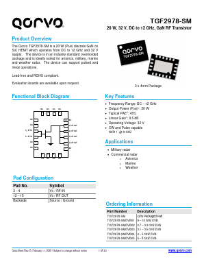 TGF2978-SM Datasheet PDF Qorvo, Inc