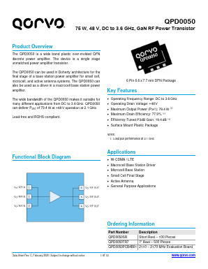 QPD0050SR Datasheet PDF Qorvo, Inc