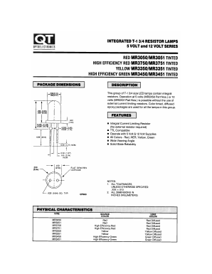 MR3051 Datasheet PDF QT Optoelectronics => Fairchildsemi