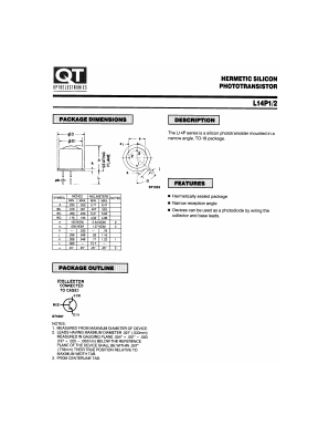 L14P1 Datasheet PDF QT Optoelectronics => Fairchildsemi