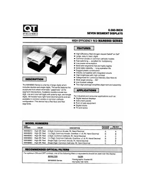 MAN6960 Datasheet PDF QT Optoelectronics => Fairchildsemi