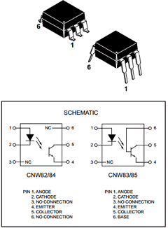 CNW82 Datasheet PDF QT Optoelectronics => Fairchildsemi