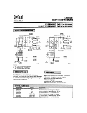 FND357C Datasheet PDF QT Optoelectronics => Fairchildsemi