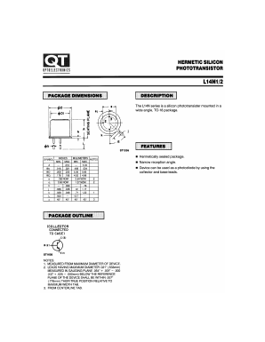 L14N Datasheet PDF QT Optoelectronics => Fairchildsemi