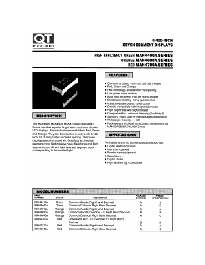 MAN4640A Datasheet PDF QT Optoelectronics => Fairchildsemi