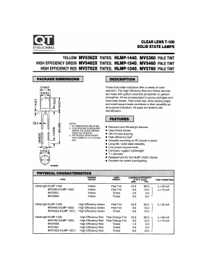 HLMP-1540 Datasheet PDF QT Optoelectronics => Fairchildsemi