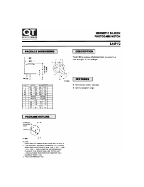 L14F2 Datasheet PDF QT Optoelectronics => Fairchildsemi