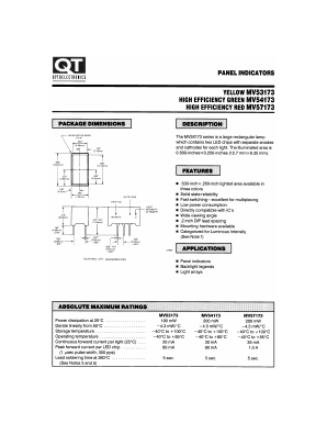 MV57173 Datasheet PDF QT Optoelectronics => Fairchildsemi