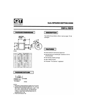 CQX14 Datasheet PDF QT Optoelectronics => Fairchildsemi