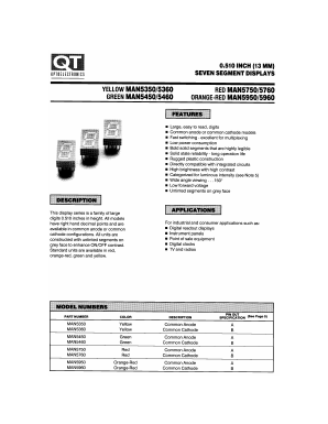 MAN5360 Datasheet PDF QT Optoelectronics => Fairchildsemi