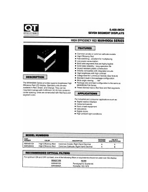 MAN4900A Datasheet PDF QT Optoelectronics => Fairchildsemi