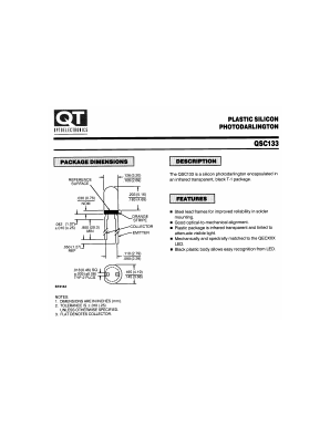 QSC133 Datasheet PDF QT Optoelectronics => Fairchildsemi