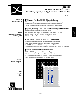 QL2009-0PQ208C Datasheet PDF QuickLogic Corporation