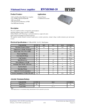 RWM03060-10 Datasheet PDF RFHIC