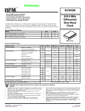SC3042B Datasheet PDF RF Monolithics, Inc