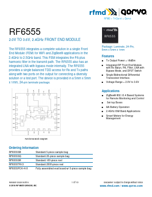 RF6555SR Datasheet PDF RF Micro Devices