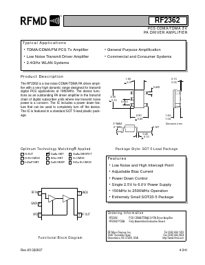 RF2362PCBA Datasheet PDF RF Micro Devices