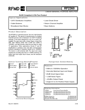 RF2360412 Datasheet PDF RF Micro Devices