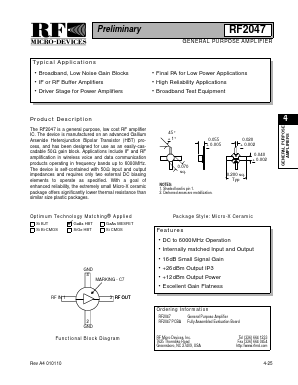 RF2047PCBA Datasheet PDF RF Micro Devices
