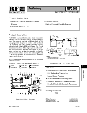 RF2968 Datasheet PDF RF Micro Devices