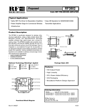 RF3802PCBA-410 Datasheet PDF RF Micro Devices