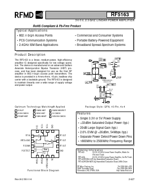 RF5163PCBA-WD Datasheet PDF RF Micro Devices