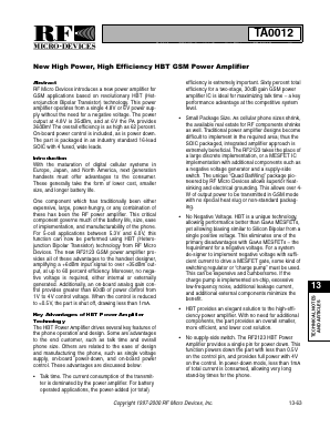 TA0012 Datasheet PDF RF Micro Devices