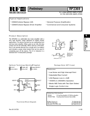 RF2369 Datasheet PDF RF Micro Devices