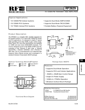 RF2629 Datasheet PDF RF Micro Devices