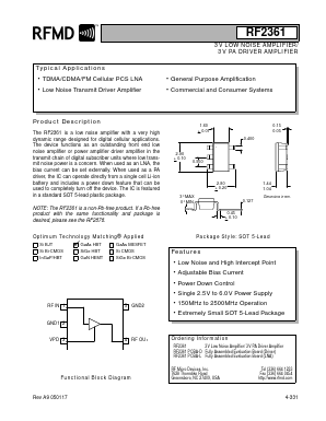 RF2361PCBA-L Datasheet PDF RF Micro Devices