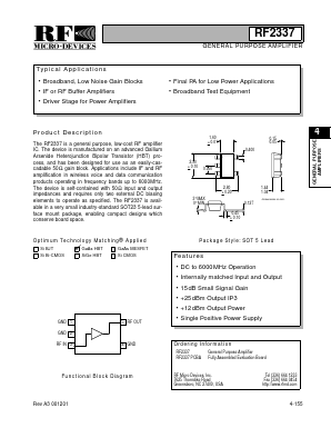RF2337PCBA Datasheet PDF RF Micro Devices