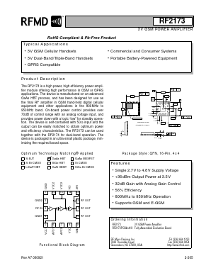 RF2173PCBA-41X Datasheet PDF RF Micro Devices