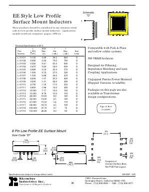 L-31107 Datasheet PDF Rhombus Industries Inc.