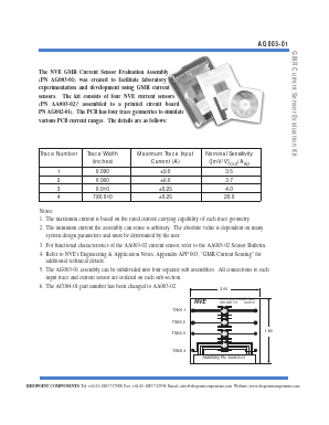 AG003-01 Datasheet PDF RHOPOINT COMPONENTS