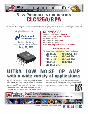 CLC425AJ Datasheet PDF Rochester Electronics