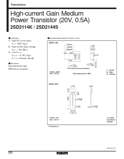 2SD2114KV Datasheet PDF ROHM Semiconductor